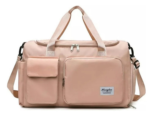 Mala De Mão Bolsa Feminina Masculina Academia Viagem Rosa