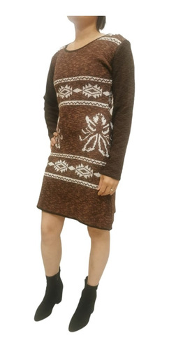 Chaleco Sweater Largo Alpaca Mujer 