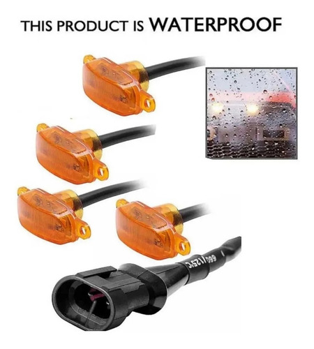 Imagen 6 de 8 de Led Tipo Raptor Naranjas Ámbar X4 Universal Parrilla Karvas