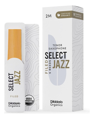 Palheta Sax Tenor 2m (5 Peças) Daddario Organic Select Jazz