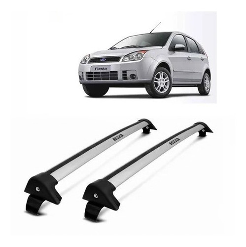 Rack Teto Fiesta Hatch 4 Portas Ford Cristalcar Preto Prata