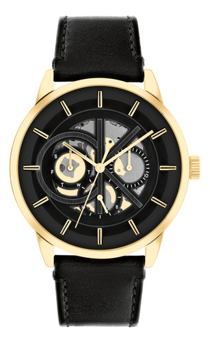 Reloj Calvin Klein 25200217 Hombre Skeleton Negro Dorado