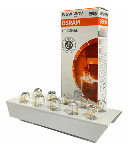 Caja 10x Foco Halógeno Industria Camiones Osram 24v 2845 W5w