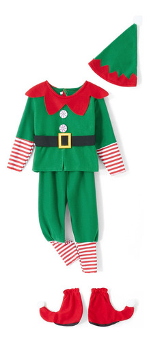 Disfraz De Elfo Navideño Para Mujer, Hombre Y Niño