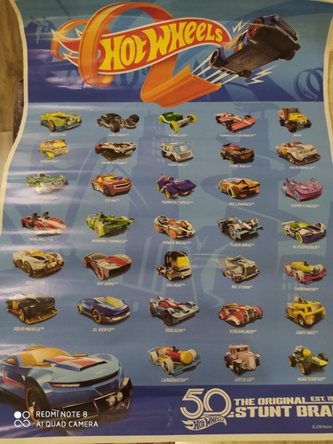 Pôster Carros Hot Wheels Ano 2018