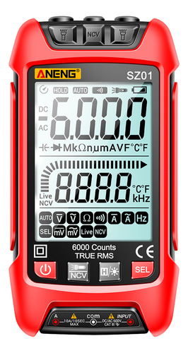 Multímetro Digital Inteligente Aneng Sz01, 6000 Cuentas, Ran