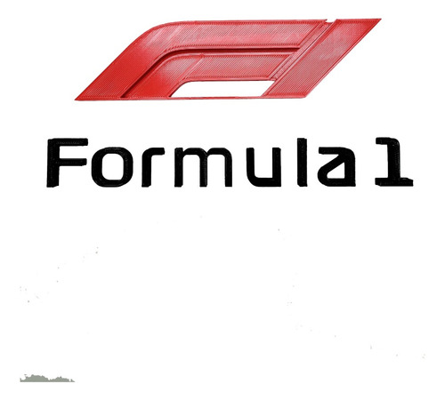 Cuadro Logo Formula 1 Decorativo Impresión 3d En Plástico