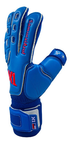 Imagen 4 de 5 de Guantes De Futbol X1 Samurai Azul Pro