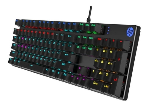 Teclado Mecanico Gamer Hp Gaming Gk400f Gun Retroiluminado 