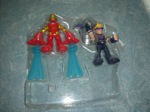 Marvel Super Hero Adventures Iron Man Hawkeye Sin Cartón