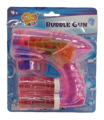 Pistola De Juguete Lanza Burbujas Con Luz + Liquido