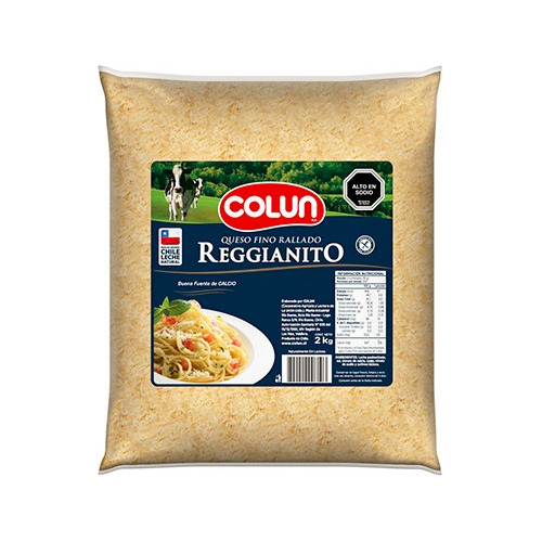 Queso Fino Rallado Reggianito Colun 2 Kilos