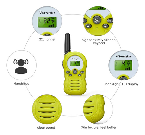 Walkie Talkies Para Niños De 22 Canales, Radio De 2 Vías De