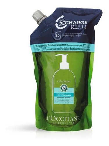  Refill Shampoo Frescura Purificante 500ml, L'occitane