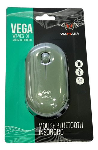 Mouse Bluetooth Insonoro Wattana Con Receptor Y Funda 