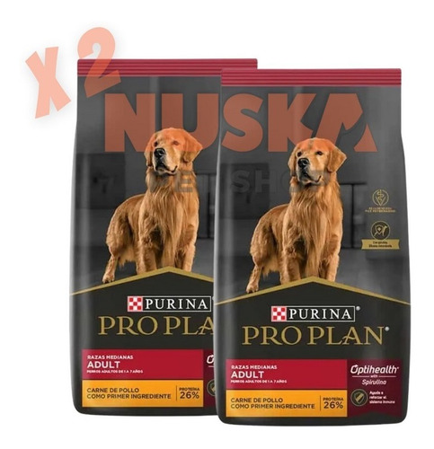 Pro Plan Adult Dog Complete Raza Mediana 3 Kg X 2 Unidades