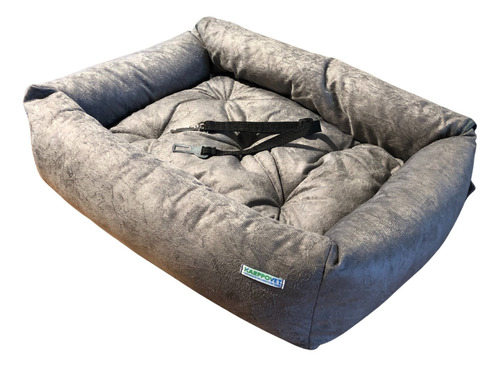 Caminha Para Cachorro Pet Car 3 Em 1, Cor Cinza, 65x50 Cm Cor Cinza