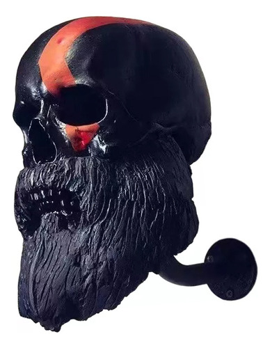 Soporte Para Casco De Moto Skull Montado En La Pared