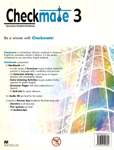 Checkmate Secondary English 3. Workbook C/cd - Andrade, Arma