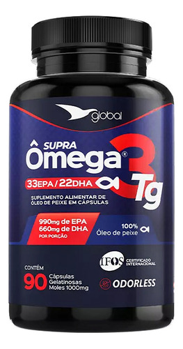 Supra Omega Global Suplementos  33 Epa / 22 Dha 90 Cáps