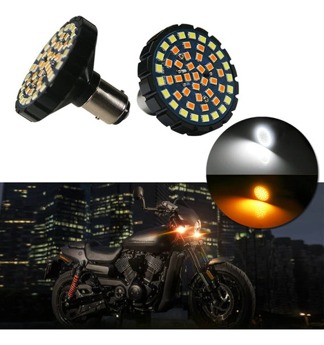 Kenrtir Bombilla Led Para Motocicleta Color Blanco Ambar No