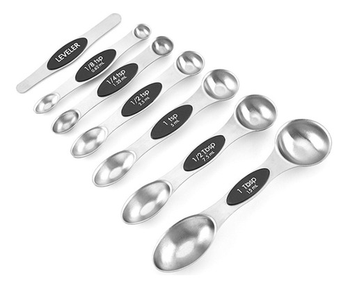 8 Piece Magnetic Measuring Spoons Set Fits