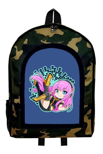 Mochila Camuflada Vocaloid Miku K2