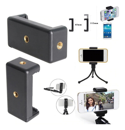 2 Pinza Soporte Celular Smartphone Para Tripie