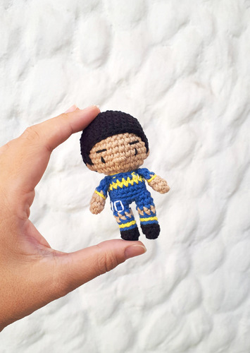 Muñeco Román Riquelme Boca Jrs. Amigurumi Tejido - Pipelino