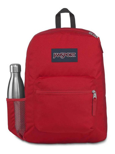 Mochila urbana JanSport Cross Town color red tape 26L