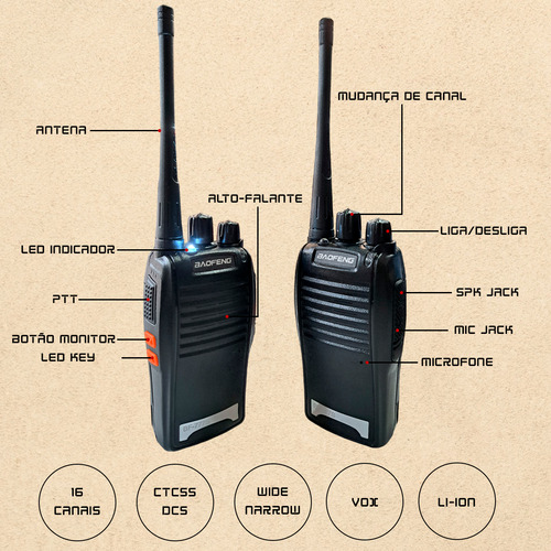 Rádio Ht Baofeng Bf-777s Dual Band Vhf/uhf Longo Alcance