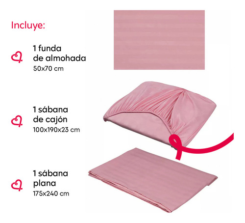 Juego De Sábanas Individual Microfibra Ultra Suave Premium