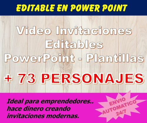 Video Invitaciones Editables Powerpoint - Plantillas