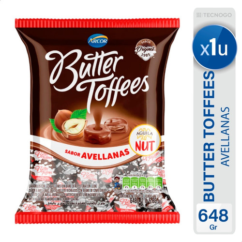 Caramelos Butter Toffees Avellanas Nut Arcor - Mejor Precio