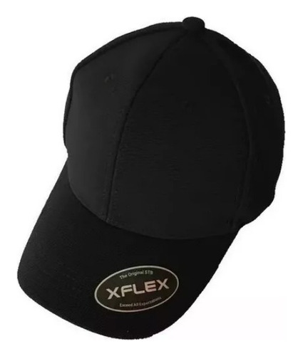 1 Gorra Beisbolera Corte Cerrado Color Negro Talla M-l