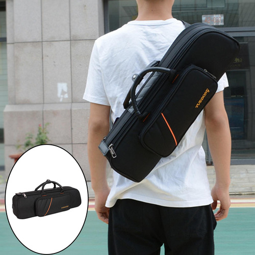 Trompeta Bolso De Mano Diseño De Doble Cremallera Estuche