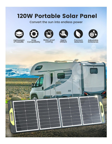 Panel Solar Portátil De 120w, Panel Solar Plegable De 120w,