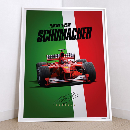 Cuadro Michael Schumacher 40x60cm Marco + Lamina 01