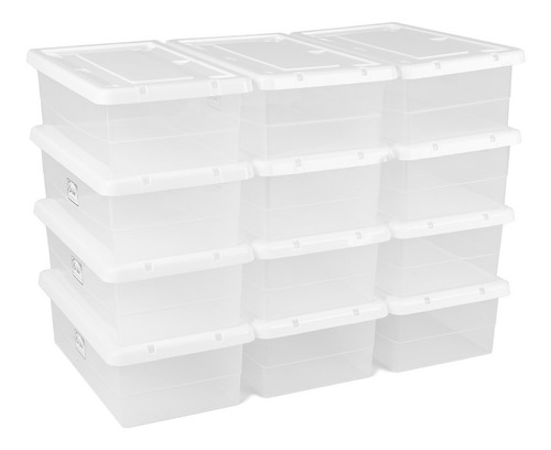 Caja Organizadora De Zapatos X24 Unidades Plastica 38x22