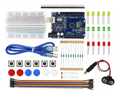 Starter Kit Iniciación Para Arduino Uno Con Caja 