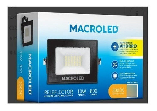 Reflector Proyector Led  10w Ip65 220v 750lum  Macroled