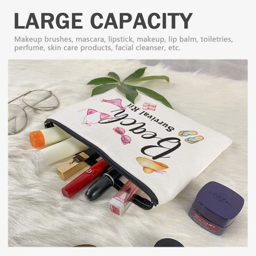 Bolsa Cosmética Para Las Mujeres - Playa Supervivencia Kit-l