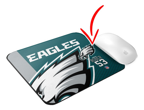 Mousepad Personalizado Philadelphia Eagles Con Tu Nombre