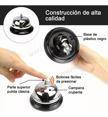 3pzs Campana Para Lobby Timbres De Mesa De Recepció De Hotel
