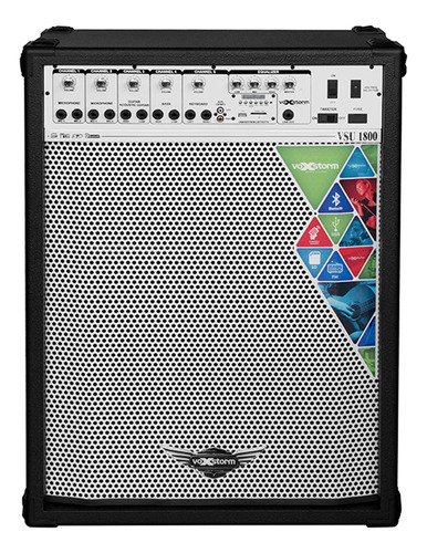 Caixa Multiuso Amplificada 15 150 Wrms Voxstorm Vsu1800 Usb