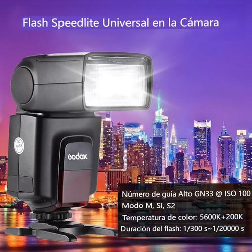 Godox Tt520 Flash Speedlite P/cámara Con Transmisor Disparo
