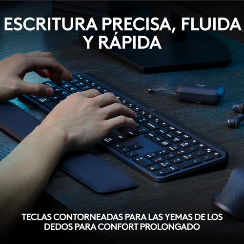 Teclado Logitech Mx Keys S Inalámbrico Rf Bluetooth Grafito