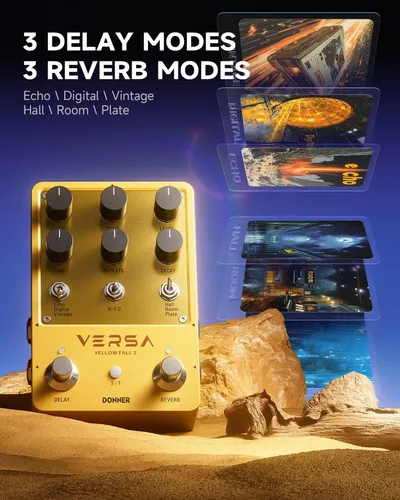 Donner VERSA YELLOW FALL 2 ディレイ Effect Pedal Donner Delay & Reverb Versa Yellow Fall Ii | MercadoLivre