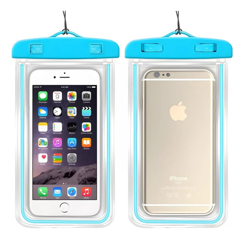 Funda Celular Impermeable Azul Sumergible 