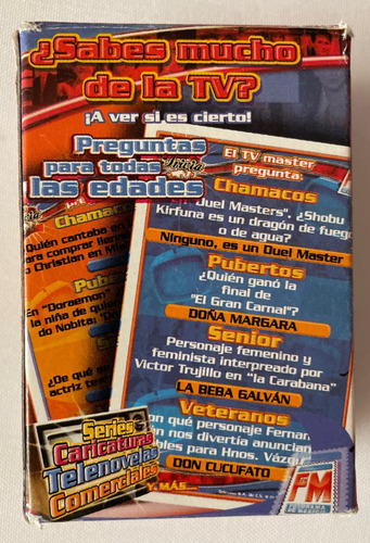 Juego De Mesa Trivia Tv Televisa Caricaturas Telenovelas Fm (Usado)
